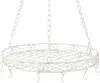 Hängedeko Metall Tablett Weiß Ø29,5cm H55cm Shabby Chic mit Produktbild-Vorschau 3