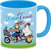 Dream Team Kaffeebecher Hellblau Kaffeebecher zum Thema Produktbild-Vorschau 1