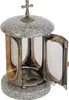 Lampe funéraire avec croix or Bohus gris Voir les images du produit 2