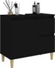vidaXL Badschrank Schwarz 65x33x60 cm Holzwerkstoff Produktbild-Vorschau 5