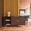 sweeek - Vintage-Sideboard mit Holzdekor und Edelstahl, 2 Produktbild-Vorschau 3