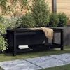 vidaXL Zahradní lavice černá 108x35x45 cm z masivního Náhled obrázku produktu 2