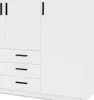 Spell Kleiderschrank B183 cm 4 Türen und 3 Schubladen weiß. Produktbild-Vorschau 5