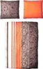 Hochwertige Feinbiber Bettwäsche Baumwolle Ornamente Orange Produktbild-Vorschau 2