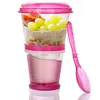 Müsli 2 Go Becher mit Löffel und Iso-Kühlfach Rot - Produktbild-Vorschau 1