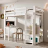 MODFU Hochbett Kinderbett 90x200 cm mit Rausfallschutz, Produktbild-Vorschau 1