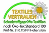 A logo and text indicating textile certification. Produktbild-Vorschau