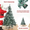 Santa Claus decorating a Christmas tree, with close-ups of branches and a smaller image of the tree. Produktbild-Vorschau