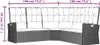 vidaXL Ecksofa mit Liegefunktion und Kissen Schwarz Poly Produktbild-Vorschau 7