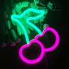 Rosa Kirsche Leuchtreklame LED Neonlicht USB Nachtlicht Produktbild-Vorschau 3