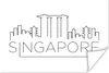 MuchoWow® Poster Skyline "Singapur" auf weißem Hintergrund Produktbild-Vorschau 1