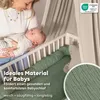 Mousseline babylaken 60x120 cm Groen - hoeslaken, 100% Productafbeelding-voorbeeld 4