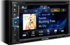 A car stereo system with a touchscreen display showing music information and album art. Produktbild-Vorschau