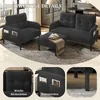 LVHOM Cord Set 3 pièces 2 places+fauteuil+pouf, Flexible Voir les images du produit 3