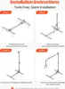 Diagrams illustrating the installation steps for a product. Voir les images du produit