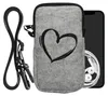 kwmobile Handytasche für Smartphones L - 6,5" - Filz Handy Produktbild-Vorschau 8
