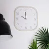 Quadratische Wanduhr aus Holz weiß 30cm Produktbild-Vorschau 4