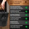 BLACK OAK Ascheeimer STROMBOLI 20L schwarz mit Deckel & Produktbild-Vorschau 4