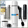 Premium Doppelwandige Thermosflasche in Weiß mit 1000 ml Produktbild-Vorschau 1