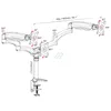 HFTEK DS137SW Dreifacher Mechanischer Federarm Monitorarm Produktbild-Vorschau 2
