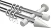 Interdeco Gardinenstange / Vorhangstange Chrom / Weiß, Typ Produktbild-Vorschau 1