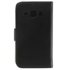 Leder Handyhülle für Samsung Galaxy J1 Schwarz Schutz Case Produktbild-Vorschau 2