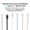USB-C Ladekabel 1m Schwarz – Gesleevtes USB-C auf USB-C 20W Produktbild-Vorschau 9