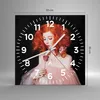 Wanduhr - Quadrat - Glasuhr - Erz Frau Rose - 30x30cm - Produktbild-Vorschau 3