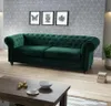 Easy4You Chesterfield Dunkelgrüner Plüsch Velvet 3-Sitzer Produktbild-Vorschau 1