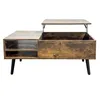 Vintage Holz Couchtisch mit Hoehenverstellung, Produktbild-Vorschau 2