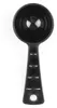 A black measuring scoop is shown against a white background. Voir les images du produit