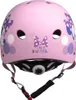 A pink children's helmet with Minnie Mouse graphics and straps. Anteprima dell’immagine prodotto