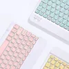 A close-up view of three different colored Bluetooth keyboards, arranged diagonally on a white surface. Náhľad obrázku produktu