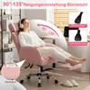 HOFFREE Ergonomiczne krzesło biurowe na kółkach, z szerokim Podgląd zdjęcia produktu 3