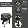 A charcoal grill with various features highlighted by text and inset images. Podgląd zdjęcia produktu