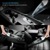 Collage of images showing a handheld vacuum cleaner being used in a car. Produktbild-Vorschau