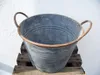 Shabby Zink Pflanzkübel mit Griffen, Höhe 19 cm, Produktbild-Vorschau 1