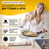 padella per crepes endusor per induzione con rivestimento antiaderente per cucinare crepes pancake e Anteprima dell’immagine prodotto