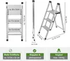 Alu Trittleiter 3-stufig silber klappbar 150 kg Anti-Rutsch Produktbild-Vorschau 4