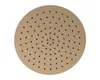 A top-down view of a round, perforated shower head with a bronze finish. Produktbild-Vorschau