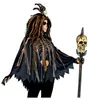 Poncho Voodoo Magierin mit Skelett Print für Halloween Produktbild-Vorschau 2