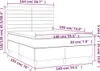 Boxspringbett mit Matratze Dunkelbraun 140x190 cm Stoff Produktbild-Vorschau 5