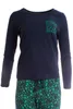 Damen Pyjama Schlafanzug 2-teilig mit Hose & Oberteil Grün Produktbild-Vorschau 2