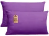 set di 2 copricuscini 100% cotone 40x80 cm Viola Anteprima dell’immagine prodotto 1
