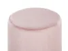 Close-up of the top of a pink velvet pouf. Náhled obrázku produktu