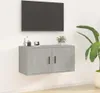 vidaXL TV-Wandschrank Betongrau 80x34,5x40 cm Produktbild-Vorschau 2