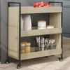 vidaXL Küchenwagen Sonoma-Eiche 70x30x82 cm Holzwerkstoff Produktbild-Vorschau 2