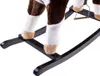 Close-up of the legs and rockers of a plush rocking horse. Voir les images du produit