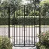 The Living Store Gartentor Schwarz 121x8x180 cm Produktbild-Vorschau 2