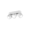 A white ceiling light with three adjustable spotlights on a white background. Anteprima dell’immagine prodotto